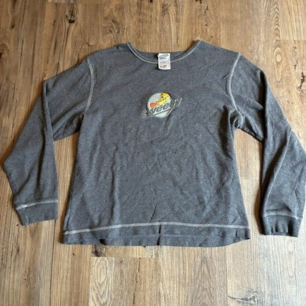 Warner Bros Studio Store Tweety Gray Crewneck Graphic Sweatshirt Women’s M/L